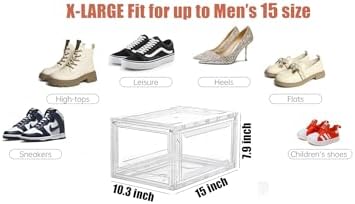 MMBABY 1 Pack Acrylic Clear Shoe Storage Box Shoe Box Clear 78-01 - Image 3