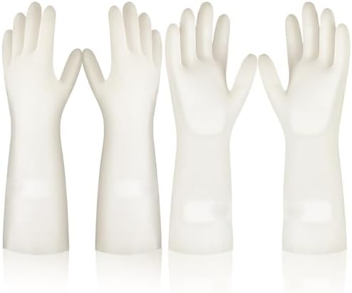 2 Pairs, 15 Inches, Nitrile Cleaning Gloves, Kitchen Dishwashing Gloves by aesxniy