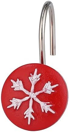 Two Fish Home Fashions Set of 12 Decorative Christmas Tree Resin Shower Curtain - Image 5