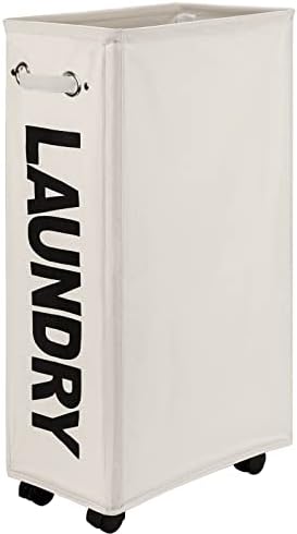 DOKEHOM 29" Enlarged Slim Rolling Laundry Basket Hamper on Wheels - Image 4