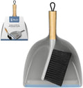 Dustpan and Brush Set with Bamboo Handle, Small Handheld Broom and Dustpan Combo by Unknown