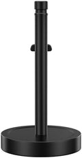 Black Paper Towel Holder Countertop, One-Handed Tear, Stainless Steel, Weighted by Unknown