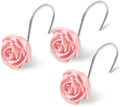 Cute Rose Floral Shower Curtain Hooks Rings by Decorateyourhome