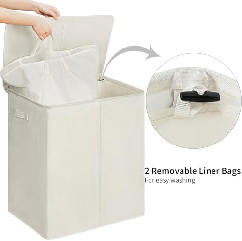 WOWLIVE 180L Double Laundry Hamper 2 Section - Image 5