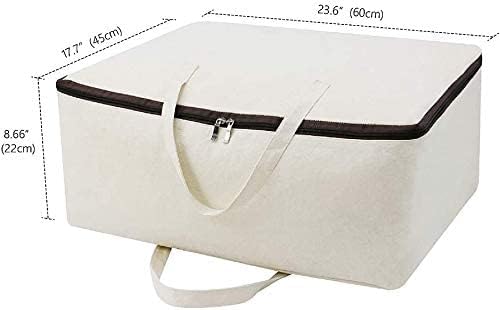 3pcs Cotton Clothes Bedding Storage Organizer Bins - Image 3