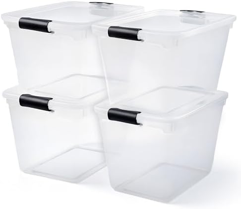 HOMZ Clear Plastic Storage Bins - Image 2