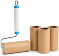 Lint Roller, Handle + 4 Refills 6.3in, Kraft Paper Pet Hair Remover by OrganizeBetterLiveBetter