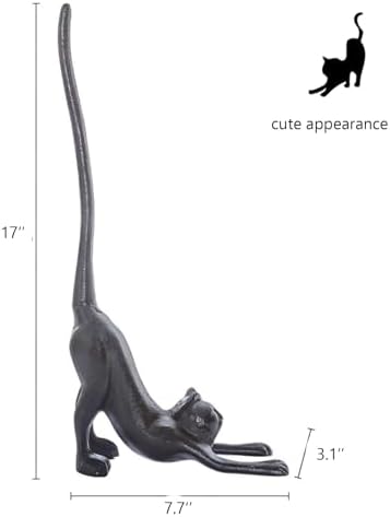 Cat Paper Towel Holder 17'' Cast Iron Paper Towel Holder Funny Toilet Paper - Image 2