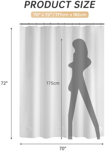 AmazerBath White Shower Curtain Liner Plastic, PEVA Shower Curtain Heavy Duty - Image 6