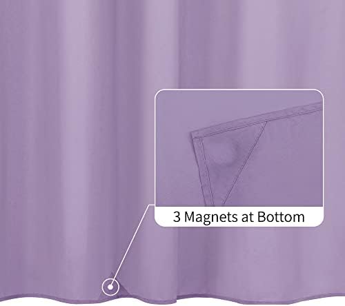 ALYVIA SPRING Waterproof Fabric Shower Curtain Liner Lavender Purple - Image 2