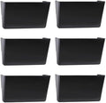 EASEPRES 6 Pack Black Plastic Single Pocket Hanging File Organizer, Wall Mount by EASEPRES