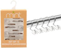 J&V TEXTILES Shower Curtain Hooks Rings, Rust Resistant Metal Double Glide by JVTextiles