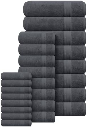 GLAMBURG Ultra Soft 24-Piece Towel Set - Image 3