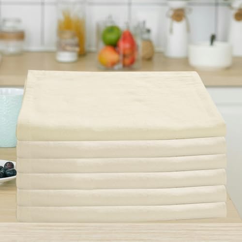 Urban Villa Kitchen Towels Cotton Dish Towels 27”x27” Ivory - Image 6