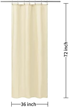 ALYVIA SPRING Stall Waterproof Fabric Shower Curtain or Liner Cream - Image 7