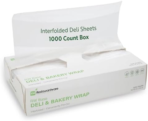 Restaurantware Plastic Food Wraps 1000 Pack of 10.75" x 10" Pre-Cut Clear by Restaurantware