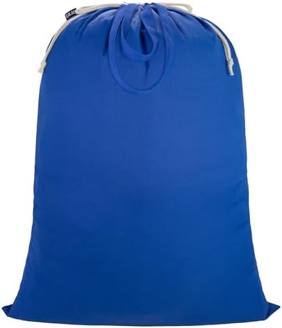 Laundry Bag with Handles & Drawstring Closure, 27.6"Wx35"H Blue by CALACH