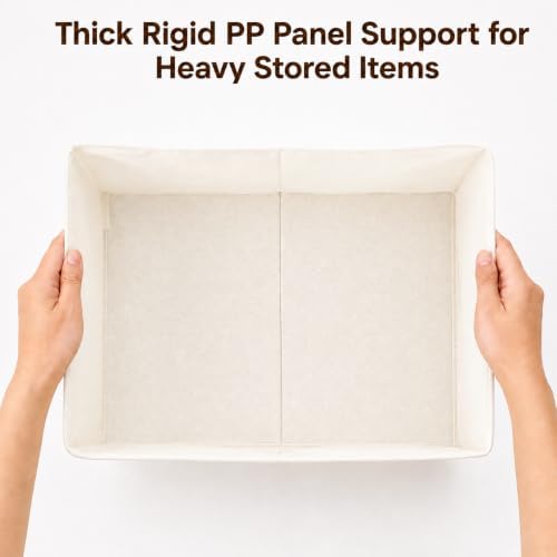 3-Pack Closet Storage Bins, Foldable Fabric Storage Baskets - Image 5