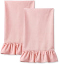 HunnmingRe 2 Pcs Light Pink Kitchen Towels Retro Towels Cotton Ruffled by HunnmingRe