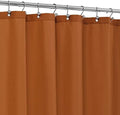 ALYVIA SPRING Extra Long Fabric Shower Curtain or Liner Burnt Orange by ALYVIASPRING