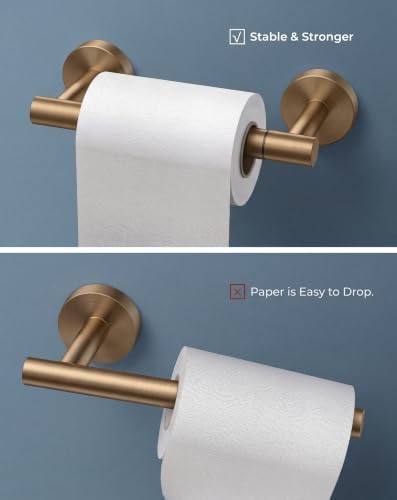 FORIOUS Toilet Paper Holder Wall Mount, Stainless Steel Rustproof Double Post - Image 4
