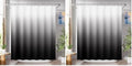 AmazerBath Shower Curtain, Cloth Ombre Black Shower Curtain Set by AmazerBath