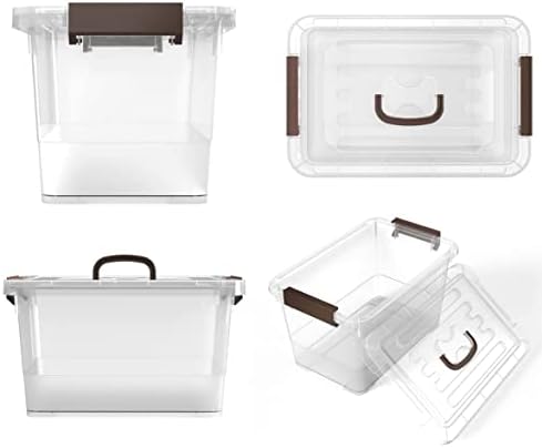 WYT 6-Pack Clear 7 Quart Storage Latch Box/Bins, Plastic Stackable Latching Box - Image 3