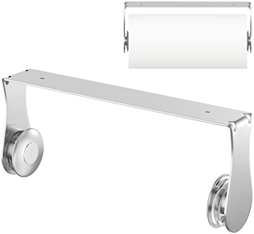 Paper Towel Holder Under Cabinet, One-Hand Tear, Wall Mount or Adhesive by SWAITEE