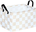 MAIZMZ Beige Check Storage Basket Baby Toys Organizer Bins Decorative Gifts by MAIZMZ
