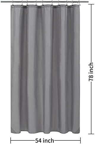 ALYVIA SPRING 54x78 Stall Waterproof Fabric Shower Curtain or Liner Grey - Image 7