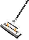 3 in 1 Floor Scrub Brush with Long Handle 55" Push Broom Stiff Bristle Scrubber by Unknown
