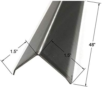 Brushed 304 Stainless Steel Corner Guards, 48" Wall Protectors, 20ga & 16ga, Available in 1/2" to 4", Multi-Pack Options (1, 2, 5, or 10) (10, 1 1/2 x 1 1/2, 16ga, with Hug Edges)