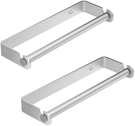 Under Cabinet Paper Towel Holder, Adhesive or Drill Mount Paper Towel Holder by PEDORUBY