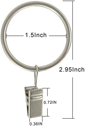LLPJS 20 Pack Metal Curtain Rings - Image 2