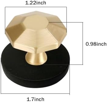 2 Pcs Brass Octagon Magnet Hooks - Image 5