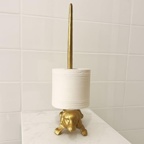 Dog Paper Towel Holder 12'' Cast Iron Paper Towel Holder Funny Toilet Paper - Image 3