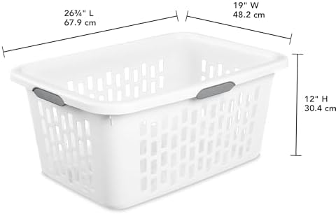 Sterilite Laundry Basket, Plastic Clothes Hamper, Large Rectangle Bin - Image 6