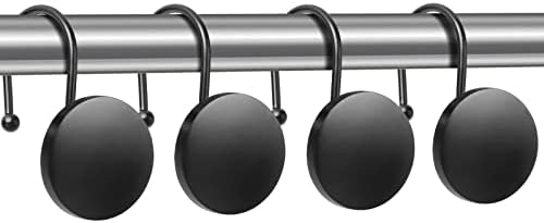 Round Button Resin Shower Curtain Hooks Set of 12 Decorative Shower Curtain - Image 4