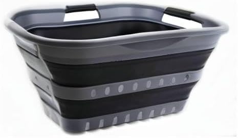 SAMMART 30L Collapsible 3 Handled Plastic Laundry Basket - Image 8