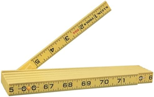 Klein Tools 910-6 Folding Ruler 6-Foot, Durable Fiberglass, Inside Reading by Unknown