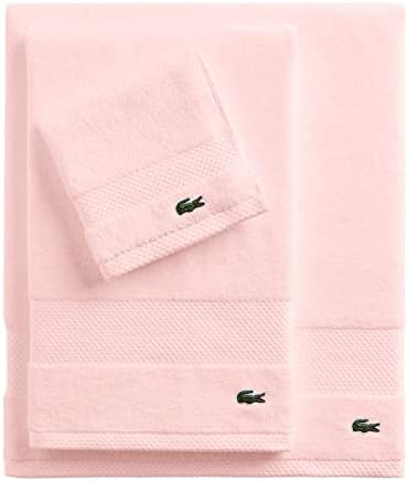Lacoste Heritage 100% Supima Cotton Bath Sheet 35" x 70", Light Pink | Highly - Image 4