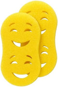 Smilyeez Double-Size Scrub Moji Sponge 2-Pack – Dual Smiling Faces, by Smilyeez