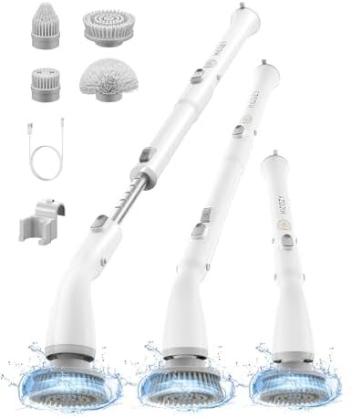 HiCOZY Electric Spin Scrubber HS1, Cordless Shower Scrubber by HiCOZY