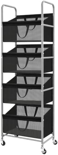 STO STO 4-Tier Vertical Rolling Laundry Hamper, Removable Bags by STOSTO