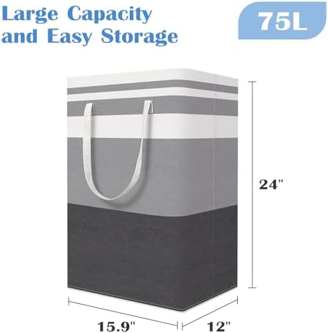 BlissTotes 3-Pack Laundry Basket, Collapsible Laundry Hamper - Image 2