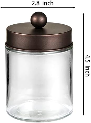 3 Pack Apothecary Jar Canisters Bathroom Vanity Organizer - Image 4
