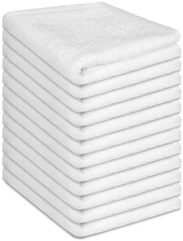 100% Cotton Washcloths Set, 12x12 Inch by INFICRIME