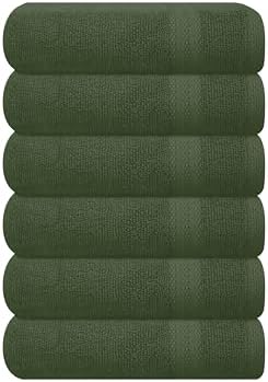 GLAMBURG Ultra Soft 6-Piece Hand Towel Set 16x28-100% Ringspun Cotton by GLAMBURG