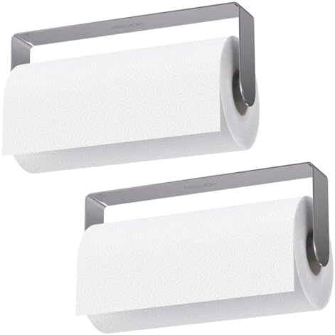 Mbillion Brushed Silver SUS304 Paper Towel Holder 2 Pack by Mbillion