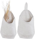 100% Linen Hanging Storage Bags Baskets 2 Pcs, Small Wall Storage Bag by HSOFTIFY